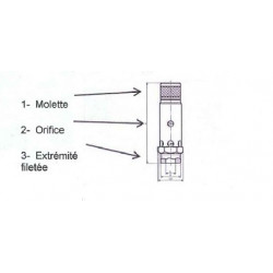 soupape de securite viton 1 a 16 BAR raccordement 1/4"